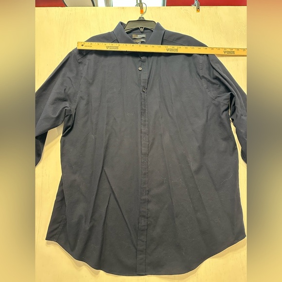 Murano Ultimate Modern Comfort Dress Shirt 2XB Navy Blue Stretch Cotton Blend - Picture 8 of 8